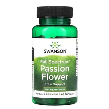 Full-Spectrum Passion Flower, 500mg, 60 caps, Swanson - Vitax.ro