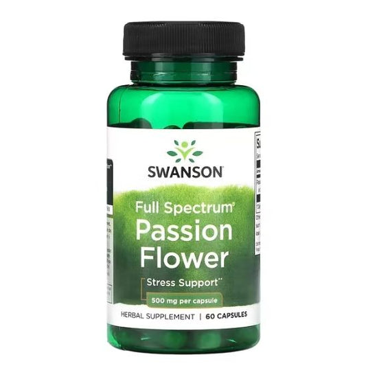 Full-Spectrum Passion Flower, 500mg, 60 caps, Swanson - Vitax.ro