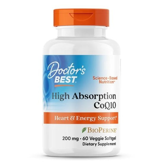 High Absorption CoQ10 cu BioPerine, 200mg, 60 veggie softgels, Doctor's Best - Vitax.ro