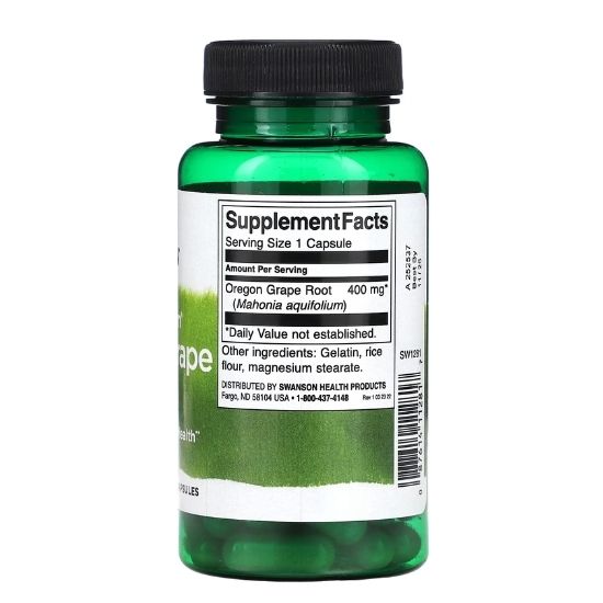 Full Spectrum Oregon Grape Root, 400mg, 60 caps, Swanson - Vitax.ro