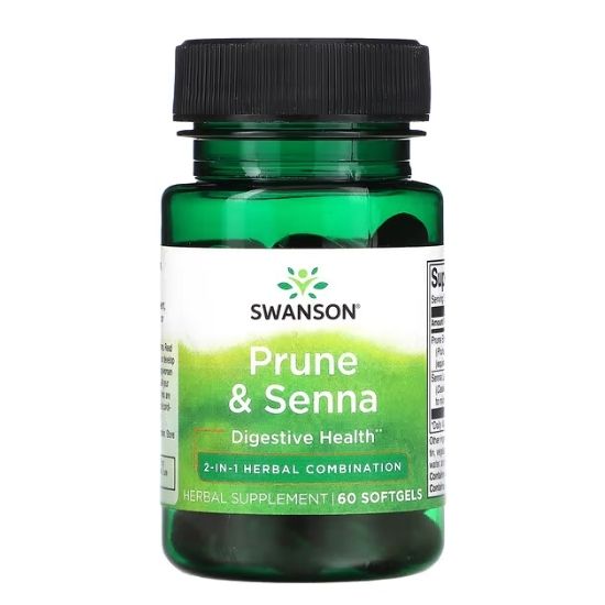 Prune & Senna, 60 softgels, Swanson - Vitax.ro