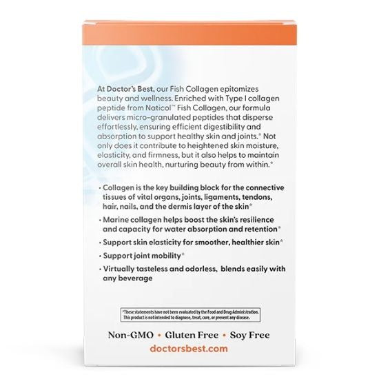 Fish Collagen with Naticol, 5 g, 30 Powder Stick Packs, Doctor's Best - Vitax.ro