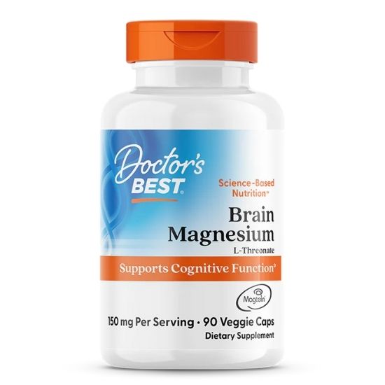 Brain Magnesium with Magtein, 150 mg Per Serving, 90 vcaps, Doctor's Best - Vitax.ro
