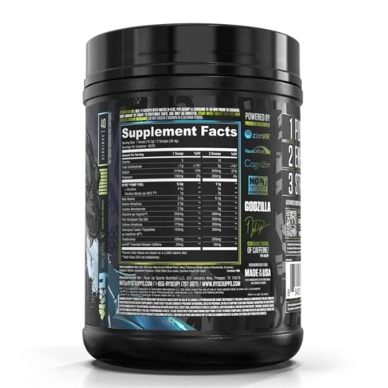 Godzilla Pre-Workout, Monsterberry Lime, 796g, RYSE - Vitax.ro