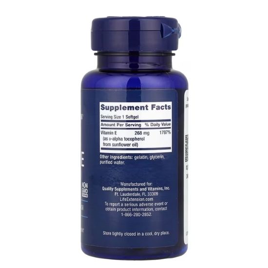 Super Vitamin E, 268mg, 90 softgels, Life Extension - Vitax.ro