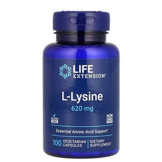 L-Lysine, 620mg, 100 vcaps, Life Extension - Vitax.ro