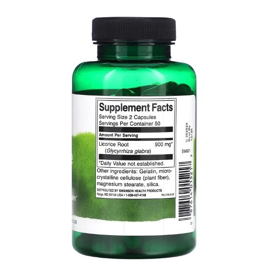 Licorice Root, 450mg, 100 caps, Swanson - Vitax.ro