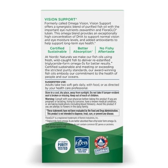 Vision Support, 1460mg, 60 softgels, Nordic Naturals - Vitax.ro
