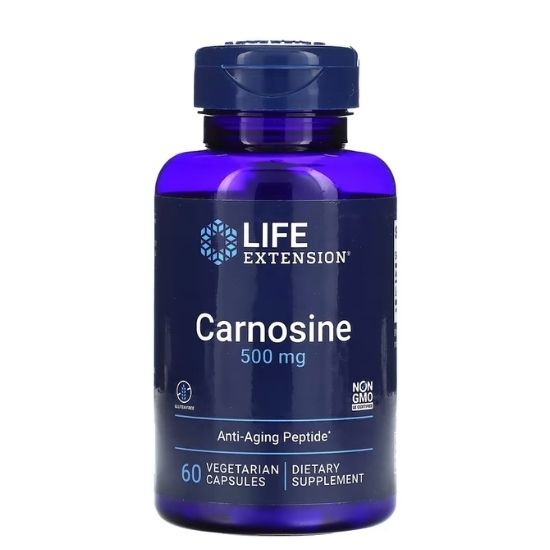 Carnosine, 500mg, 60 vcaps, Life Extension - Vitax.ro