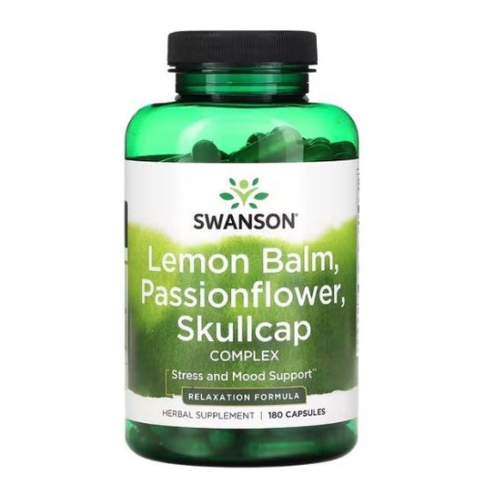 Lemon Balm, Passionflower, Skullcap Complex, 180 caps, Swanson - Vitax.ro