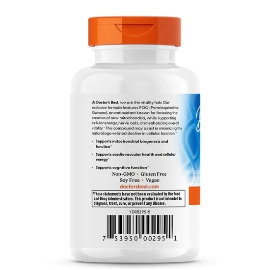 PQQ with BioPQQ, 20mg, 30 vcaps, Doctor's Best - Vitax.ro