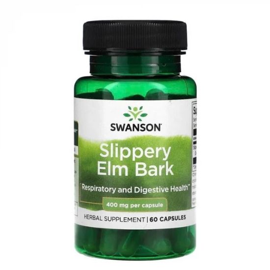 Slippery Elm Bark, 400mg, 60 caps, Swanson - Vitax.ro