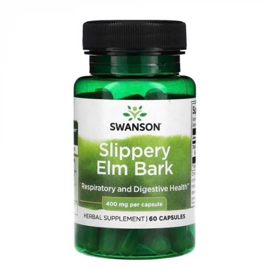 Slippery Elm Bark, 400mg, 60 caps, Swanson - Vitax.ro