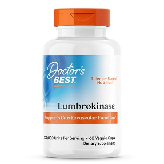 Lumbrokinase, 720,000 Units Per Serving, 60 vcaps, Doctor's Best - Vitax.ro