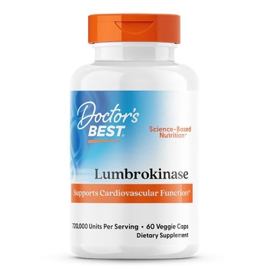 Lumbrokinase, 720,000 Units Per Serving, 60 vcaps, Doctor's Best - Vitax.ro