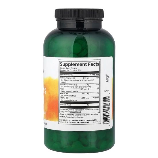 Brewer's Yeast, 500mg, 500 tabs, Swanson - Vitax.ro