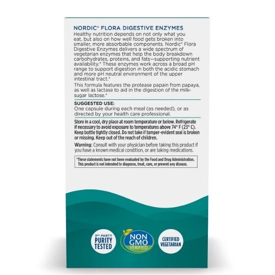Nordic Flora Digestive Enzymes, 45 caps, Nordic Naturals - Vitax.ro