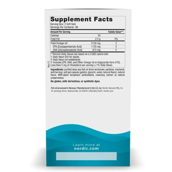 Ultimate Omega 2X, 2150mg, Lemon, 180 softgels, Nordic Naturals - Vitax.ro