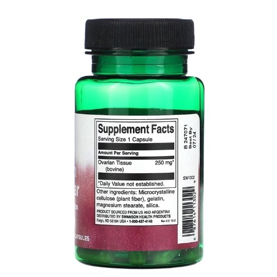Ovarian Glandular, 250mg, 60 caps, Swanson - Vitax.ro
