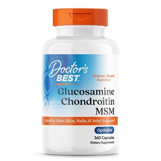 Glucosamine Chondroitin MSM cu OptiMSM, 360 caps, Doctor's Best - Vitax.ro