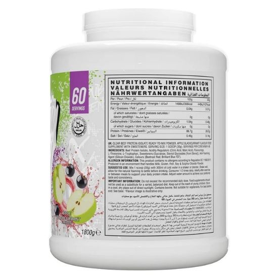 Beef Zero, Apple Blackcurrant, 1800g, Naughty Boy - Vitax.ro