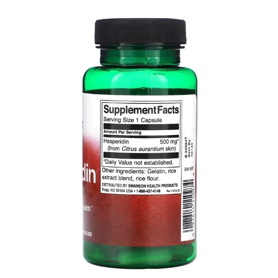 Hesperidin, 500mg, 60 caps, Swanson - Vitax.ro