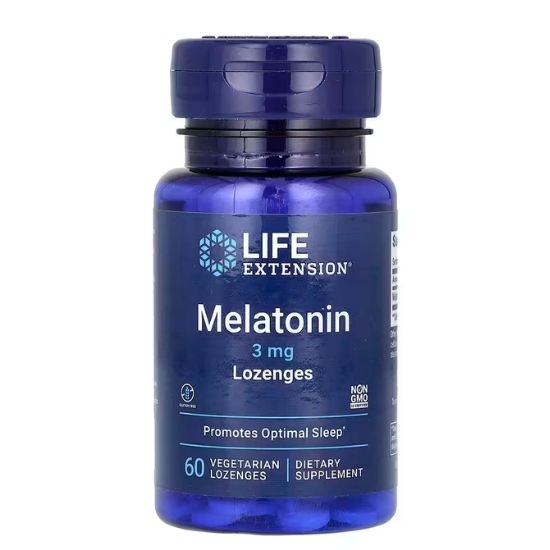 Melatonin, 3mg, 60 vegetarian lozenges, Life Extension - Vitax.ro