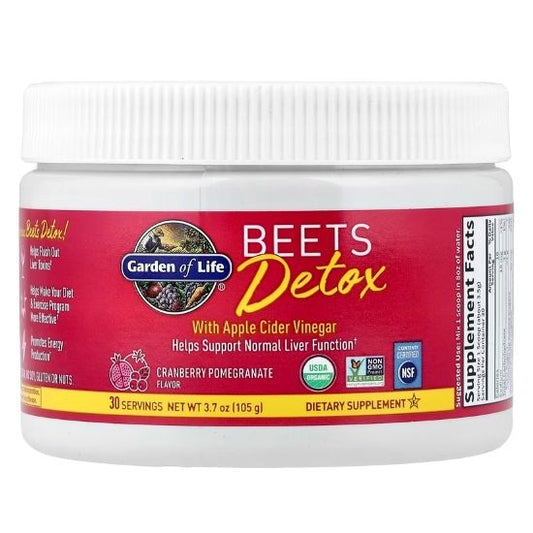 Detox Beets Powder, Cranberry Pomegranate, 105g, Garden of Life - Vitax.ro