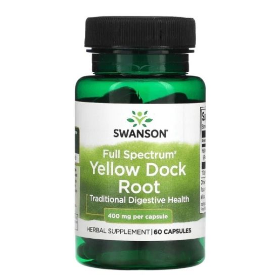 Full Spectrum Yellow Dock Root, 400mg, 60 caps, Swanson - Vitax.ro