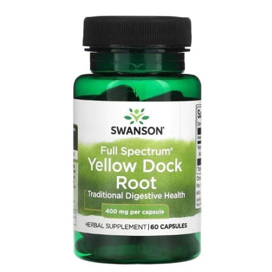 Full Spectrum Yellow Dock Root, 400mg, 60 caps, Swanson - Vitax.ro