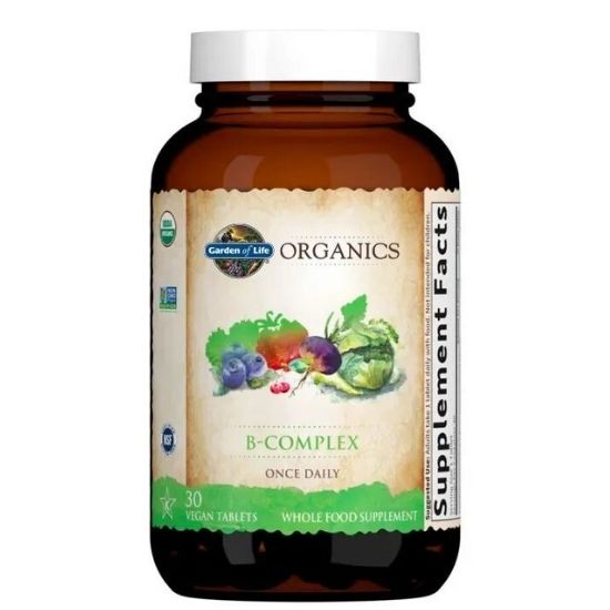 Mykind Organics B-Complex, 30 vegan tabs, Garden of Life - Vitax.ro
