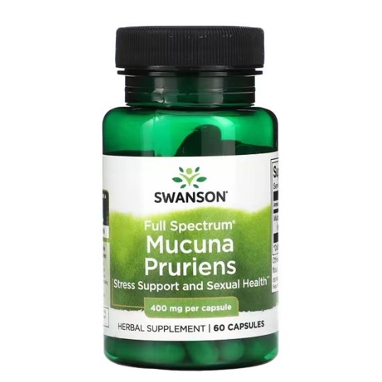Full Spectrum Mucuna Pruriens 400mg, 60 caps, Swanson - Vitax.ro