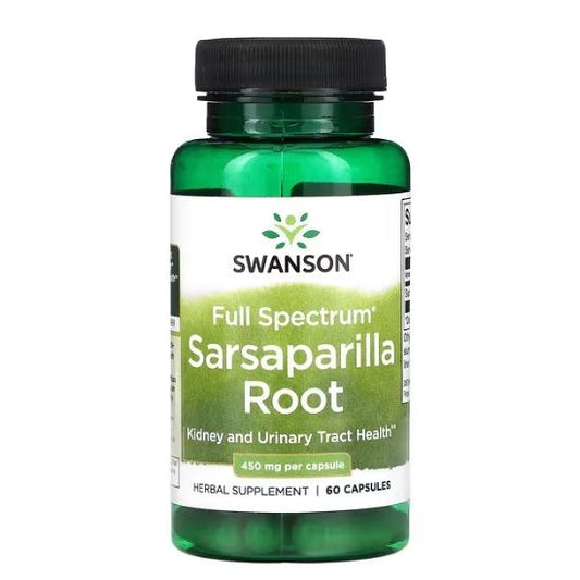 Full Spectrum Sarsaparilla Root, 450mg, 60 caps, Swanson - Vitax.ro