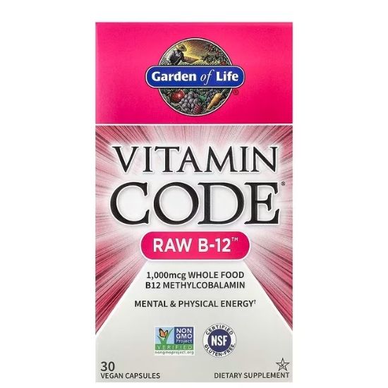 Vitamin Code Raw B-12, 30 vegan caps, Garden of Life - Vitax.ro