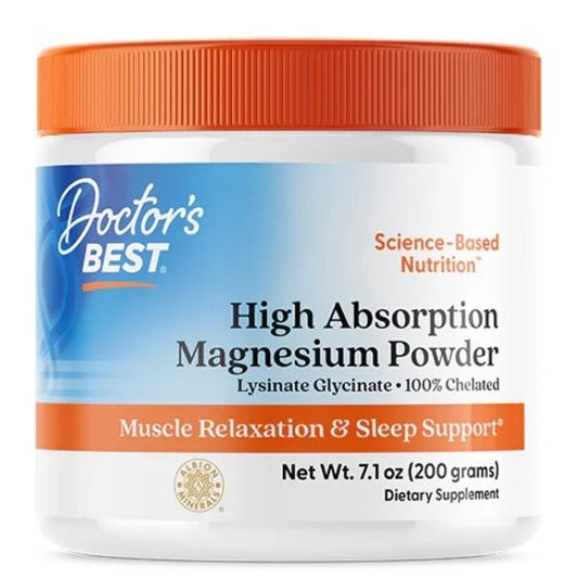 High Absorption Magnesium, Powder, 200g, Doctor's Best - Vitax.ro