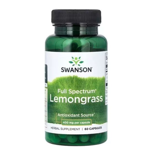 Full Spectrum Lemongrass 400mg, 60 caps, Swanson - Vitax.ro