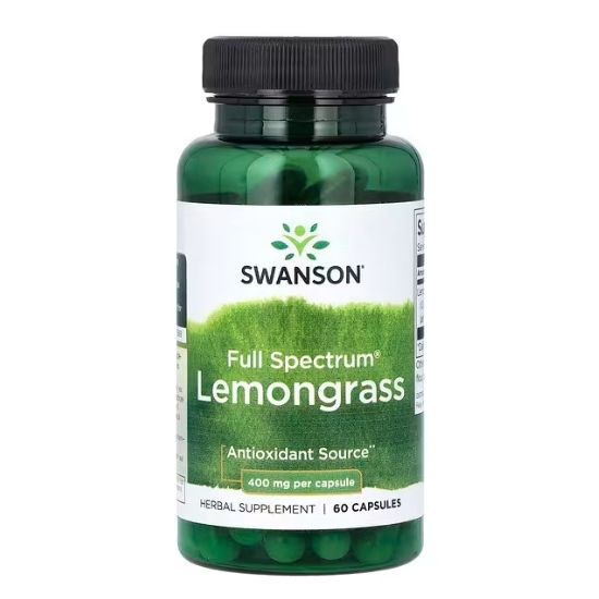 Full Spectrum Lemongrass 400mg, 60 caps, Swanson - Vitax.ro