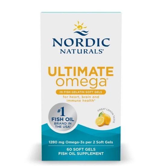 Ultimate Omega, 1280mg, Lemon, 60 fish gelatin softgels, Nordic Naturals - Vitax.ro