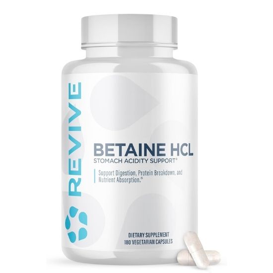 Betaine HCl, 180 vcaps, Revive - Vitax.ro