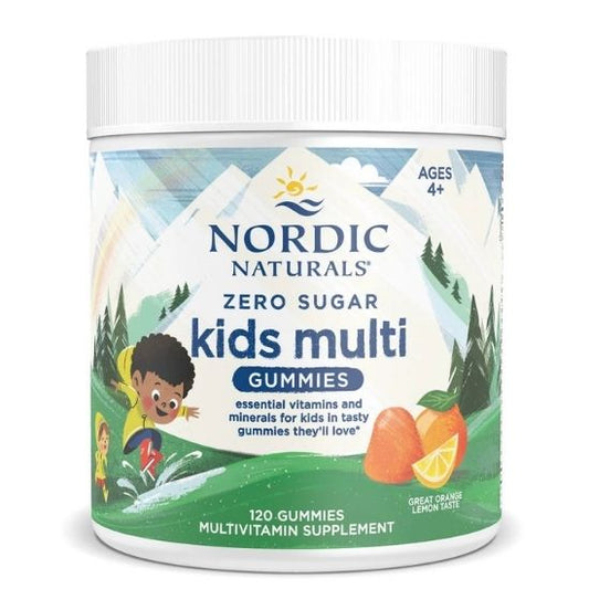 Zero Sugar Kids Multi Gummies, Orange Lemon, 120 gummies, Nordic Naturals - Vitax.ro