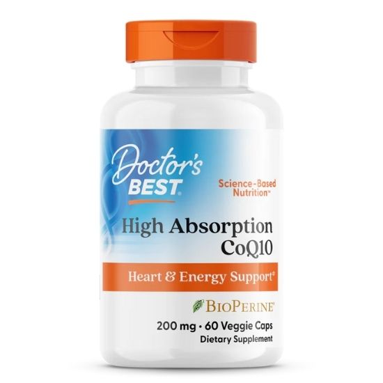 High Absorption CoQ10 with BioPerine, 200mg, 60 vcaps, Doctor's Best - Vitax.ro
