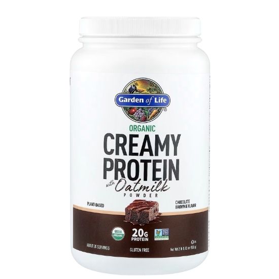 Organic Creamy Protein with Oatmilk, Chocolate Brownie, 920g, Garden of Life - Vitax.ro