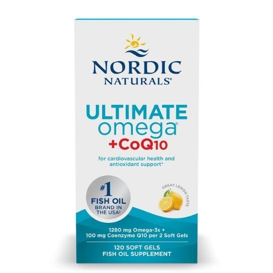 Ultimate Omega + CoQ10, 1280mg, 120 softgels, Nordic Naturals - Vitax.ro