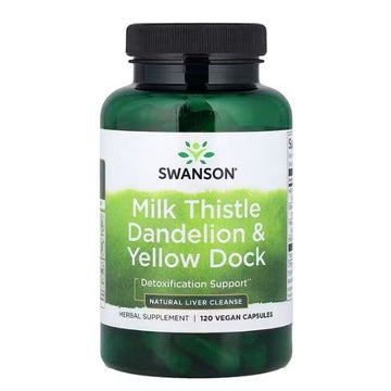Milk Thistle Dandelion & Yellow Dock, 120 caps, Swanson - Vitax.ro