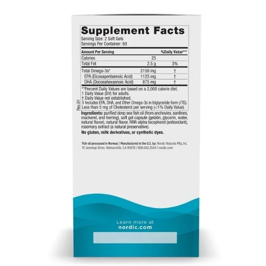 Ultimate Omega 2X, 2150mg, Lemon, 120 softgels, Nordic Naturals - Vitax.ro