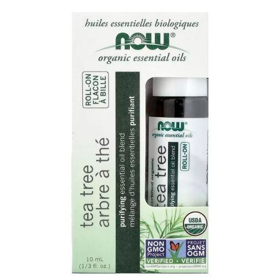 Essential Oil Roll-On, Tea Tree, 10 ml, NOW Foods - Vitax.ro