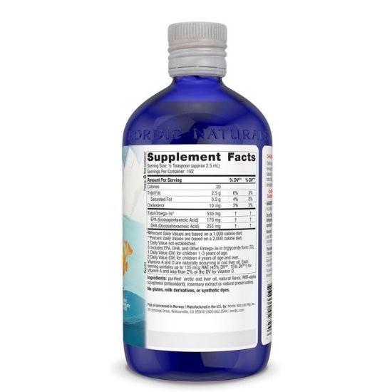Children's DHA, 530mg, Strawberry, 473 ml, Nordic Naturals - Vitax.ro