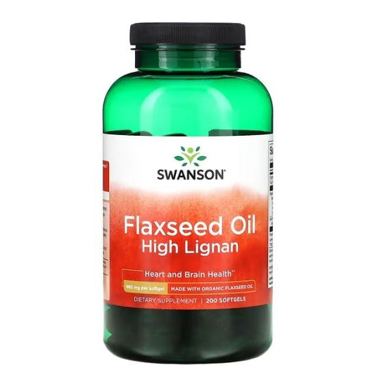Flaxseed Oil High Lignan, 200 softgels, Swanson - Vitax.ro