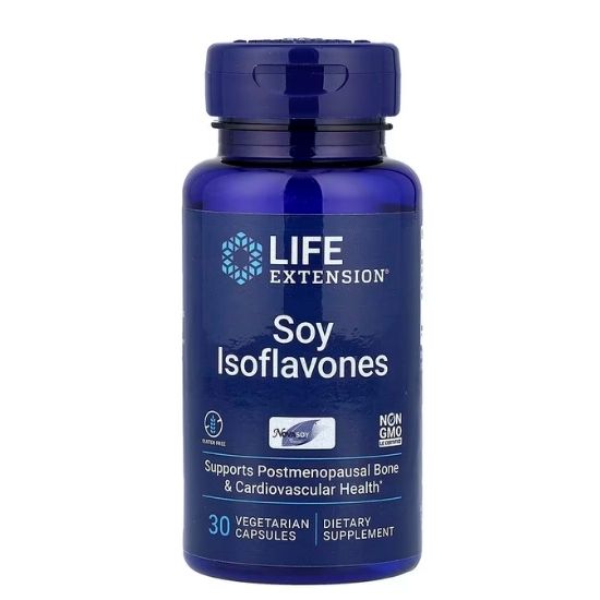 Soy Isoflavones, Super Absorbable, 60 vcaps, Life Extension - Vitax.ro