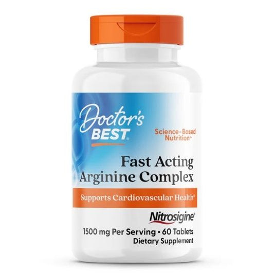 Fast Acting Arginine Complex, 1500 mg Per Serving, 60 tabs, Doctor's Best - Vitax.ro